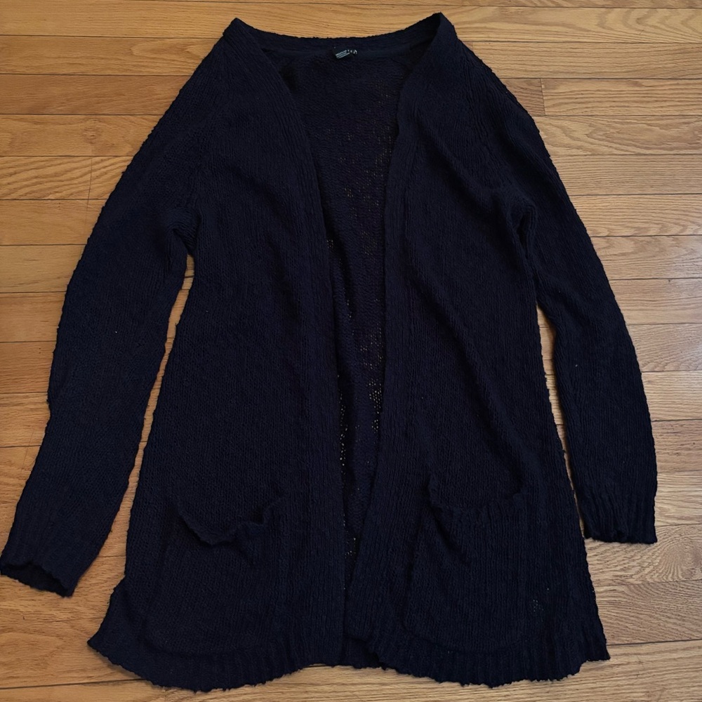 Forever 21 Loose Knit Cardigan in Navy Blue